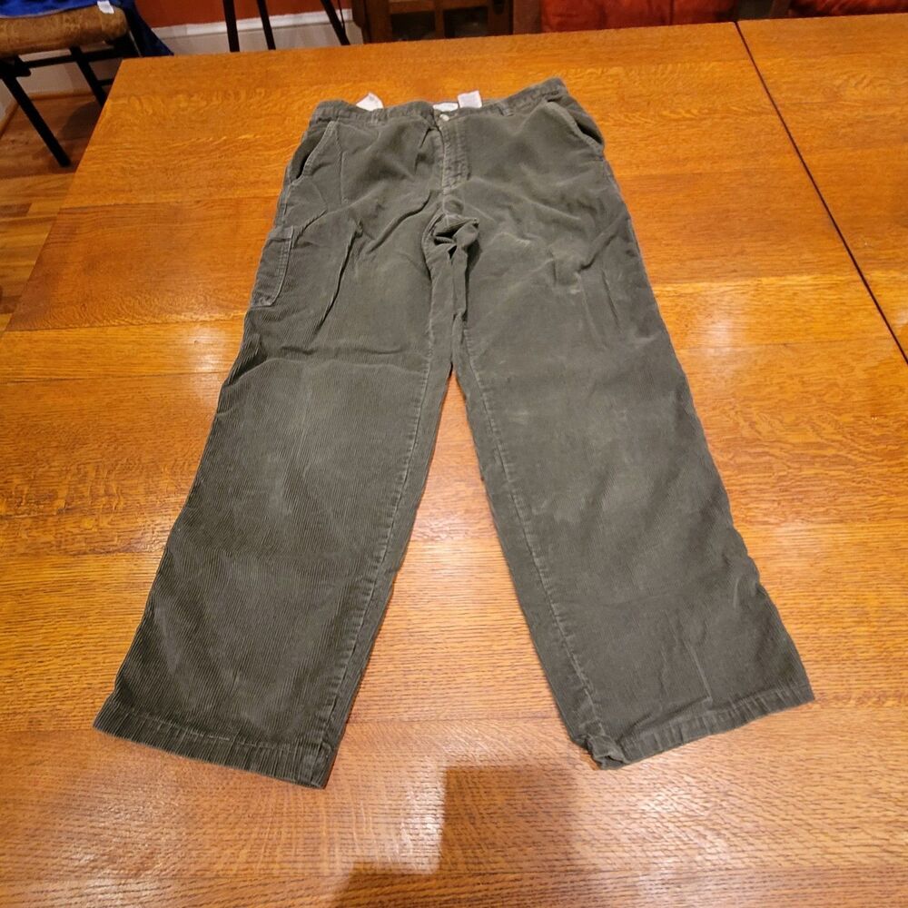 Columbia Sportwear Mens Corduroy  Carpenter Utility Pants Olive Green Size 34